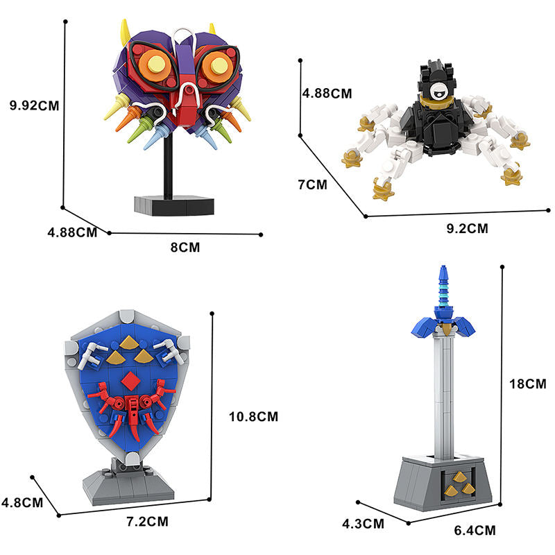 hylian shield/ruins guardian/majora's mask/link sword building set - 5