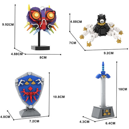 hylian shield/ruins guardian/majora's mask/link sword building set - 5