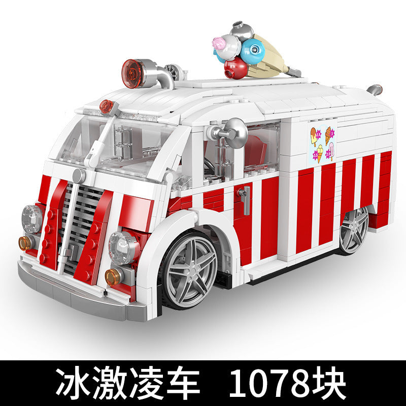 ice cream truck building set - 1078 pcs | mouldking 10039 - 6