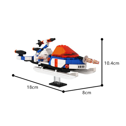 ice planet 2002 airspeeder building set | space champions | moc-190097 - 4