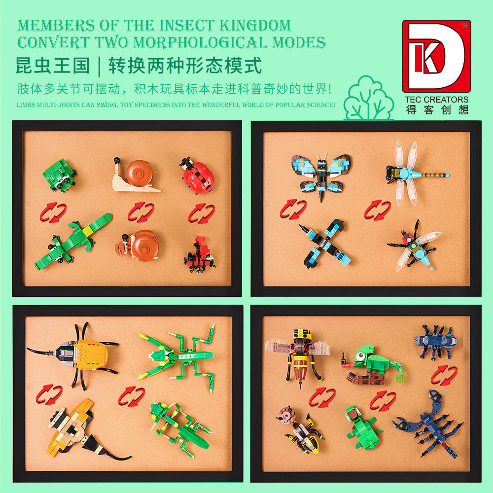 insect kingdom 2 in 1 - 946 pcs | dk 7004 - 8