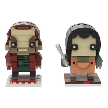 jack and wendy brickheadz building set | the shining | lego compatible - 3
