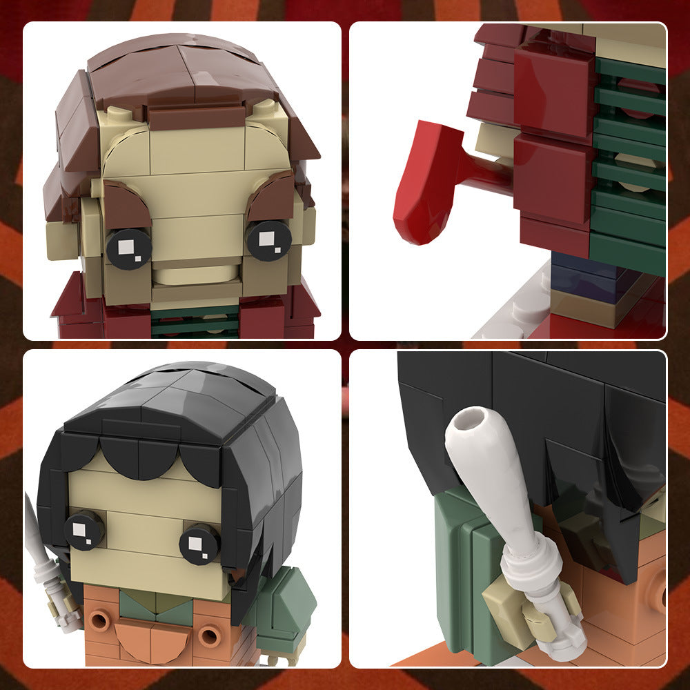 jack and wendy brickheadz building set | the shining | lego compatible - 6