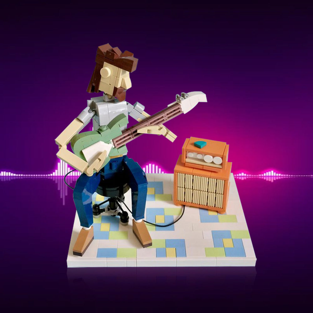 jam session guitarist building set | moc-150398 - 1