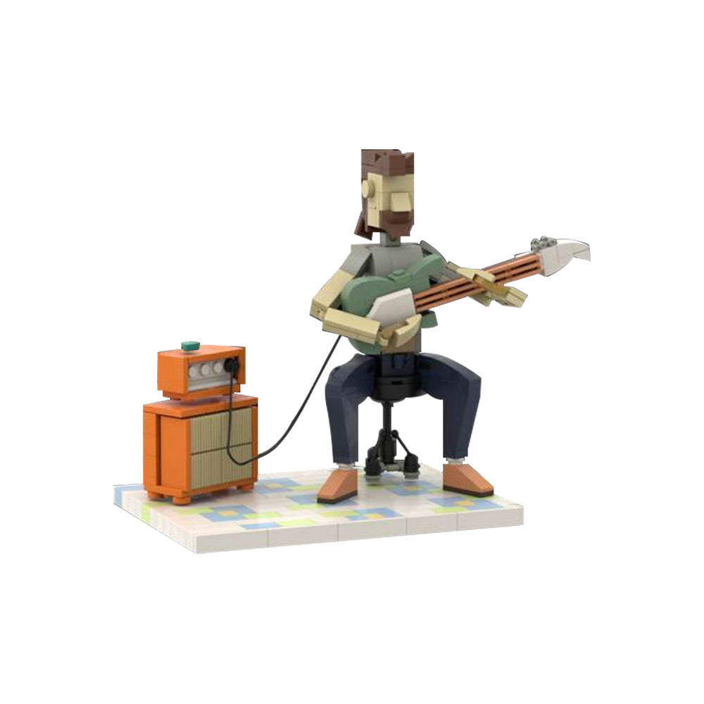 jam session guitarist building set | moc-150398 - 3