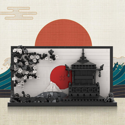 japanese art 3d paintings building set | lego compatible - 1