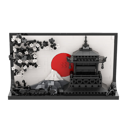 japanese art 3d paintings building set | lego compatible - 3