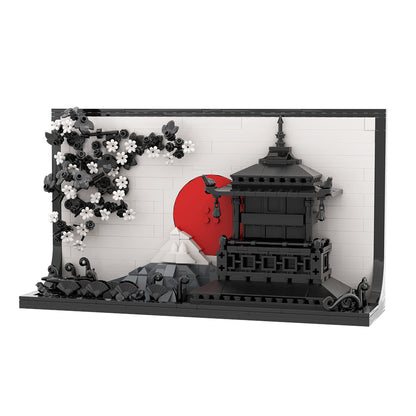 japanese art 3d paintings building set | lego compatible - 5
