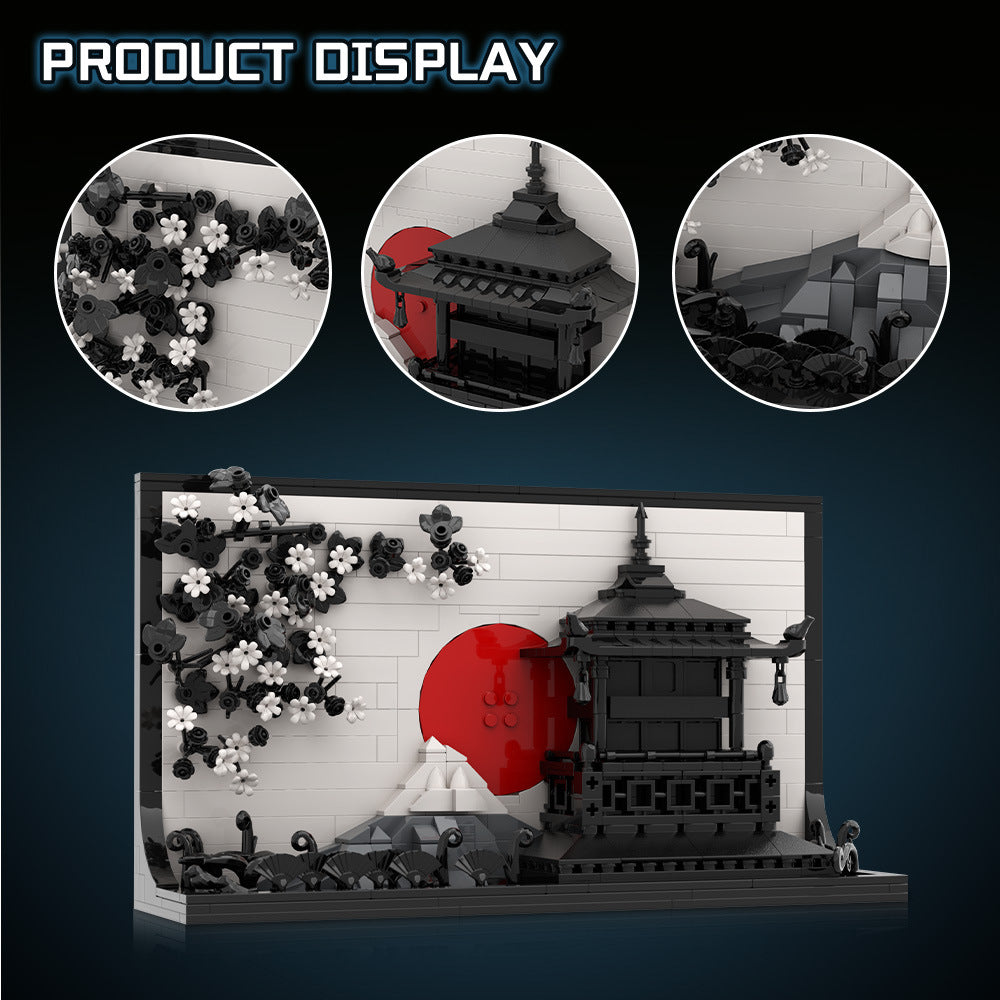 japanese art 3d paintings building set | lego compatible - 6