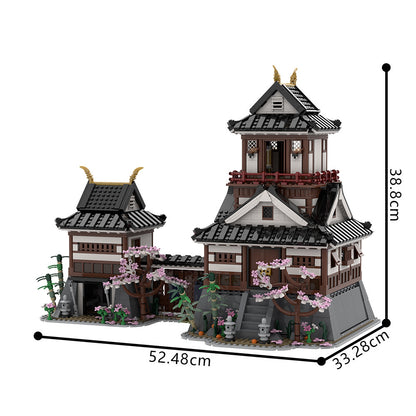 japanese samurai castle building set | lego compatible - 1