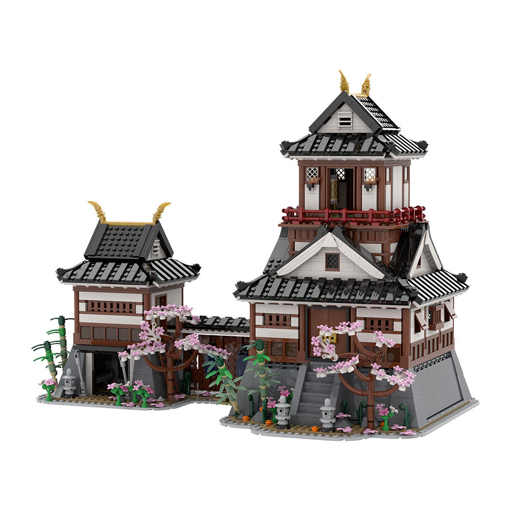 japanese samurai castle building set | lego compatible - 4