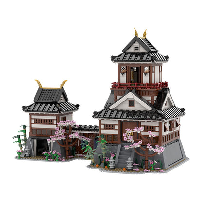 japanese samurai castle building set | lego compatible - 4