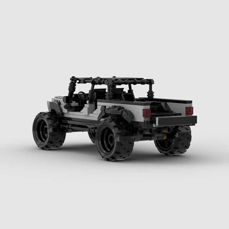 jeep ggladiator gray building set | 8 wide | moc-85483 - 2