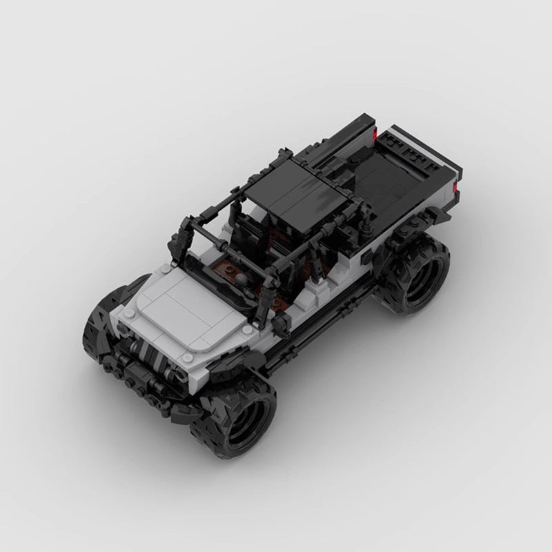 jeep ggladiator gray building set | 8 wide | moc-85483 - 3