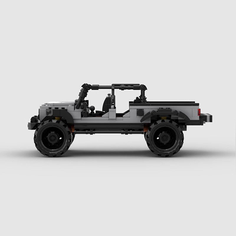 jeep ggladiator gray building set | 8 wide | moc-85483 - 4