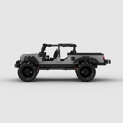 jeep ggladiator gray building set | 8 wide | moc-85483 - 4