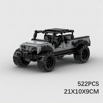 jeep ggladiator gray building set | 8 wide | moc-85483 - 6