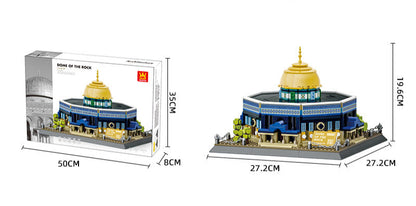 jerusalem dome of the rock building blocks set - 983 pcs  wange bricks - 6