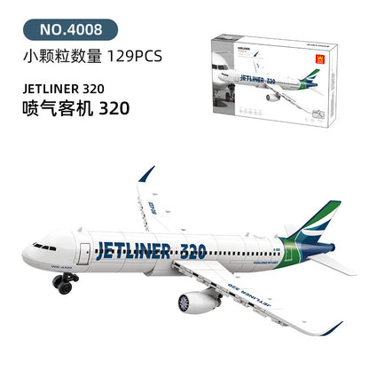 jetliner 320 building blocks set - wange bricks - 3