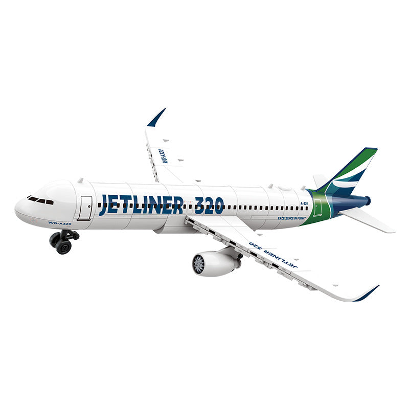 jetliner 320 building blocks set - wange bricks - 4