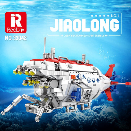 jiaolong vessel deep-sea submersible block set - reobrix 33042 - 1