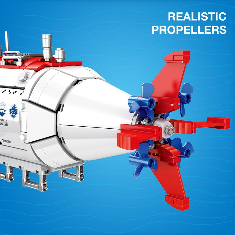 jiaolong vessel deep-sea submersible block set - reobrix 33042 - 3