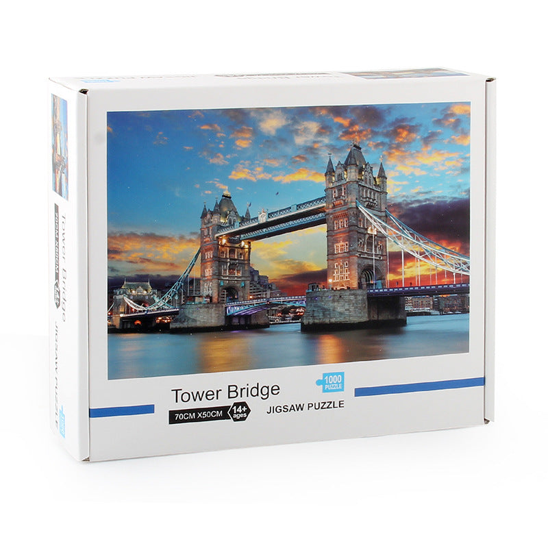 Jigsaw Puzzle Tower Bridge Landscape Painting 1000 pcs