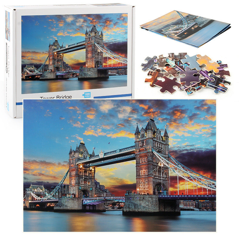 Jigsaw Puzzle Tower Bridge Landscape Painting 1000 pcs