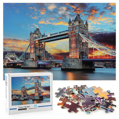 Jigsaw Puzzle Tower Bridge Landscape Painting 1000 pcs Bridge