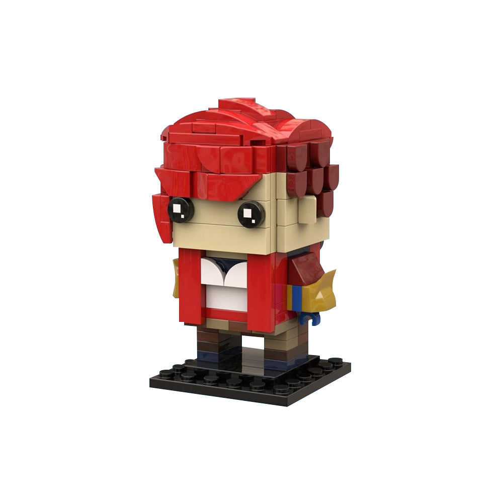 jinx and vi brickheadz building set - arcane / league of legends | lego compatible - 2