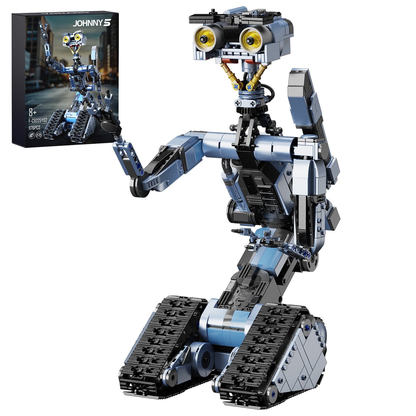 johnny 5 robot model building block set - movie short circuit - 1