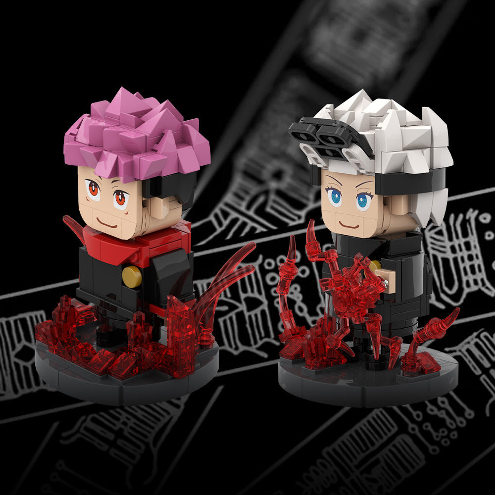 jujutsu kaisen yuji itadori & satoru gojo brickheadz - 1