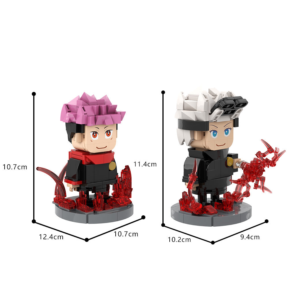 jujutsu kaisen yuji itadori & satoru gojo brickheadz - 4