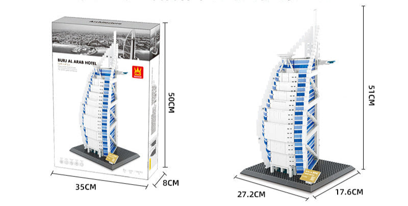 jumeirah burj al arab - building blocks set - wange bricks 5220 - 5