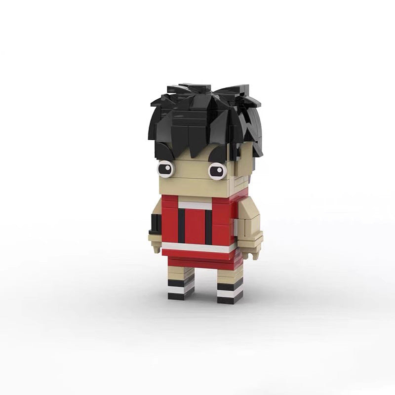 kaede rukawa brickheadz building set | slam dunk | lego-compatible - 3