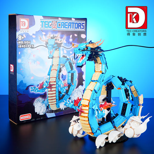 kaido blue dragon - one piece characters 1840 pcs | dk 5011 - 1