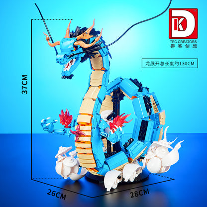 kaido blue dragon - one piece characters 1840 pcs | dk 5011 - 4