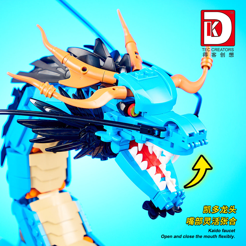 kaido blue dragon - one piece characters 1840 pcs | dk 5011 - 6