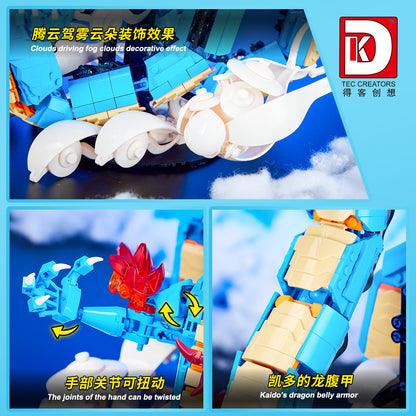 kaido blue dragon - one piece characters 1840 pcs | dk 5011 - 7