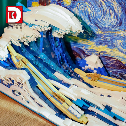 kanagawa surfing oil painting - 1830 pcs | dk 3003 - 8