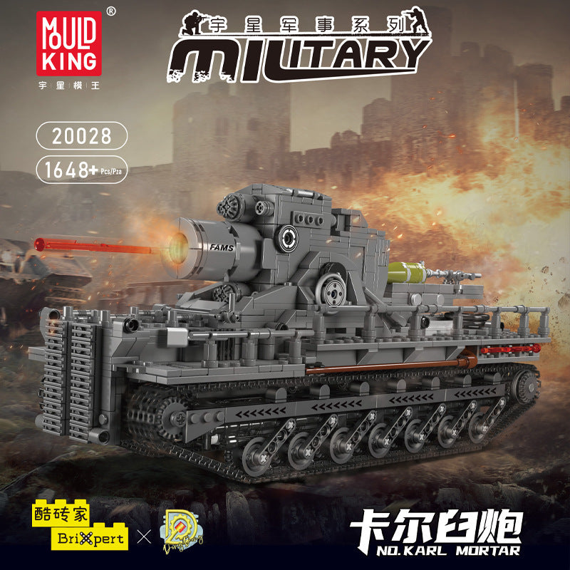 karl mortar tank rc building set - 1648 pcs | mouldking 20028 - 1