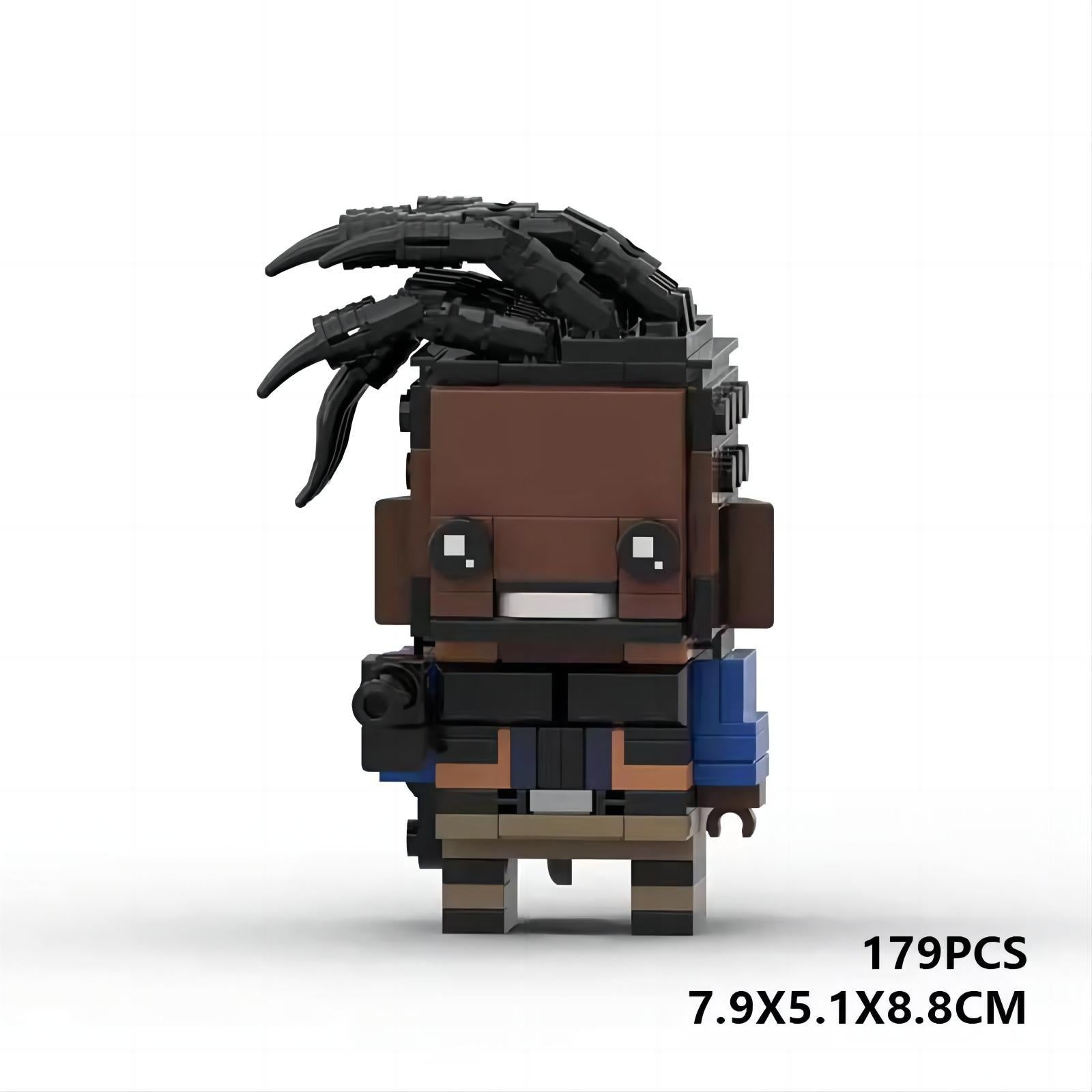 killmonger brickheadz building set | marvel | lego-compatible moc toy - 5
