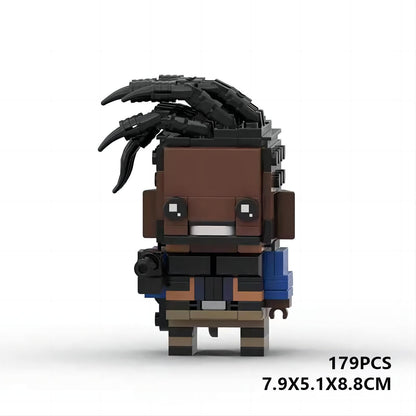 killmonger brickheadz building set | marvel | lego-compatible moc toy - 5