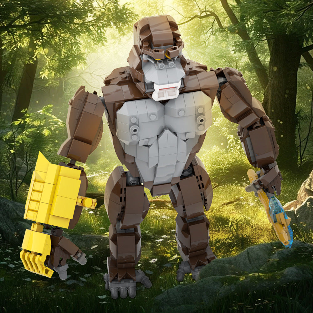 king kong gorilla building set | lego compatible - 1