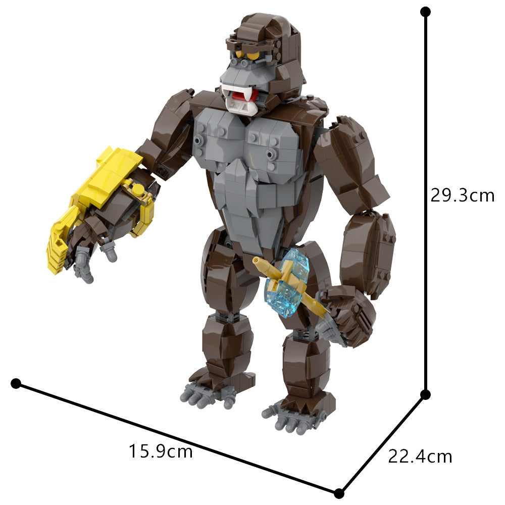 king kong gorilla building set | lego compatible - 4