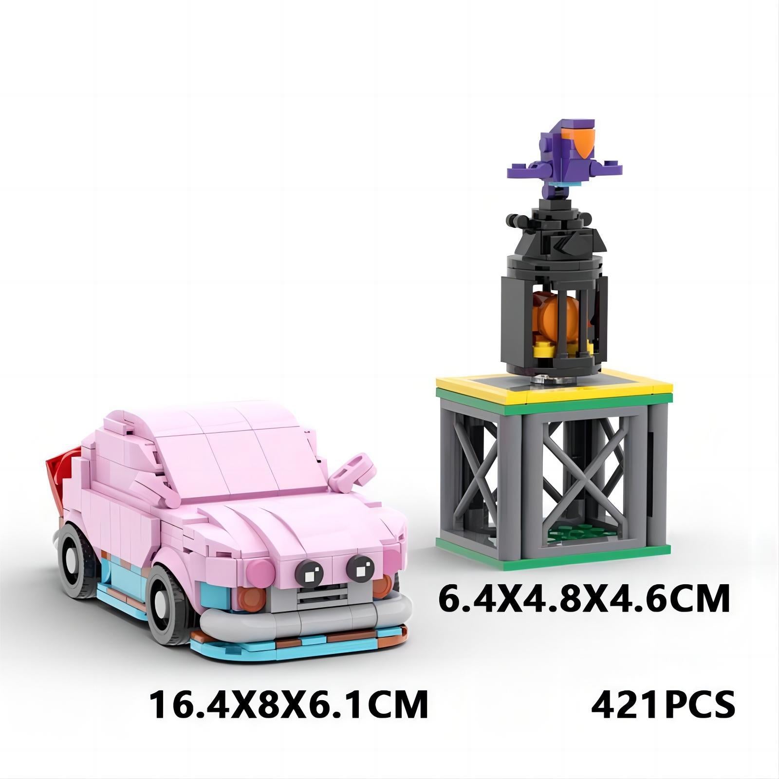 kirby taxi car lego-compatible building set | 421 pcs - 6