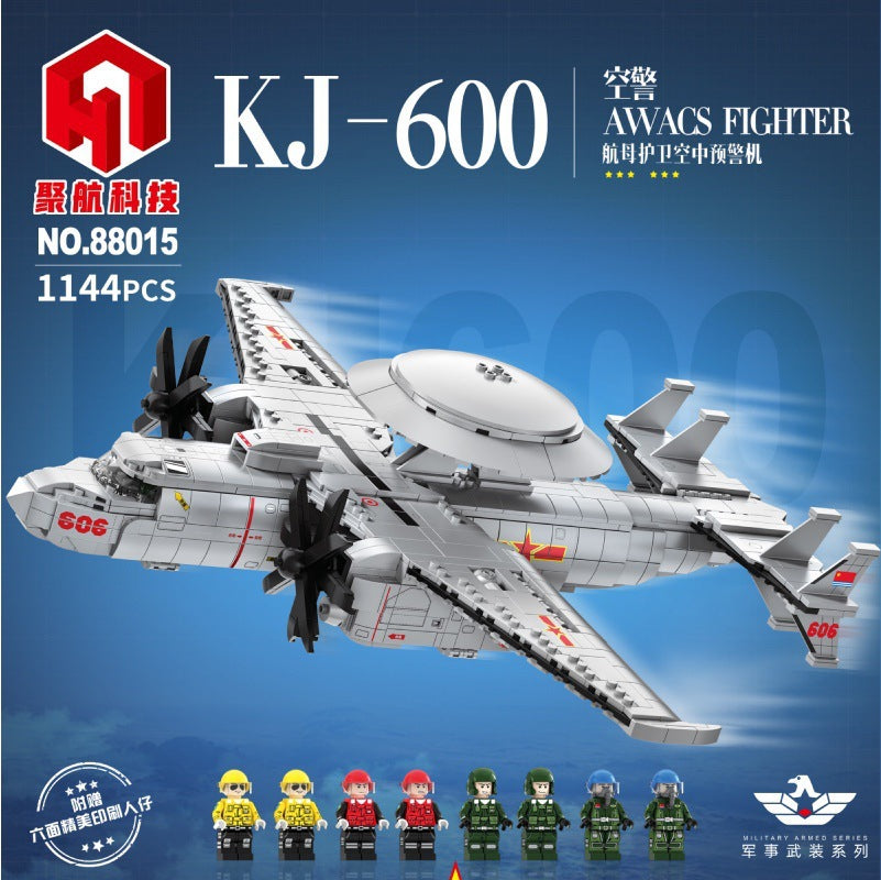 kj600 awacs fighter building block set - 1144 pcs juhang 88015 - 1