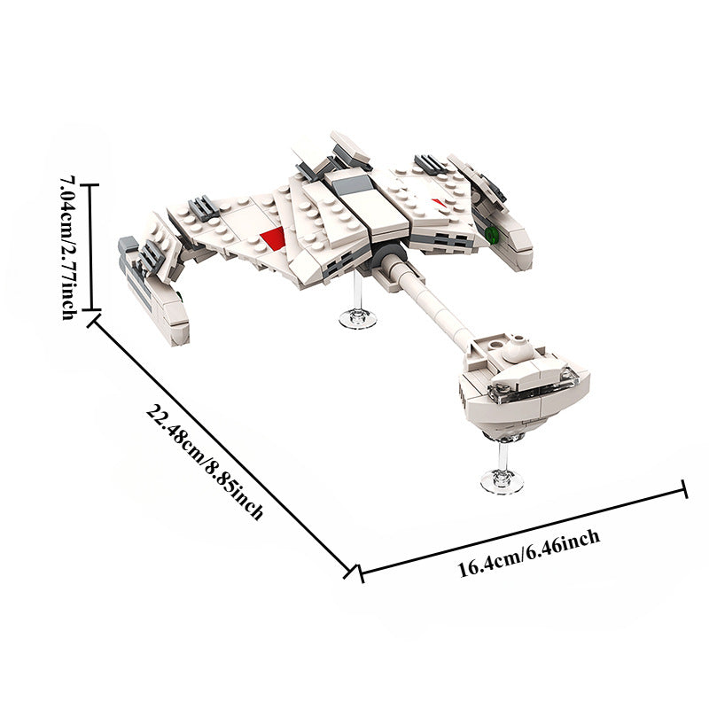 klingon d7 class battle cruiser building set | star trek | lego compatible - 4
