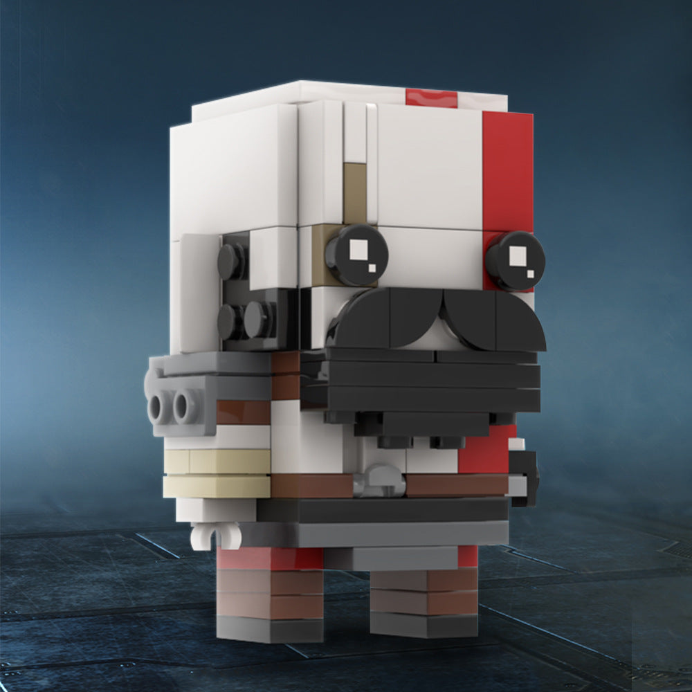 kratos brickheadz building set | god of war | moc-75469 - 1