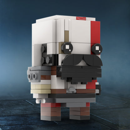 kratos brickheadz building set | god of war | moc-75469 - 1